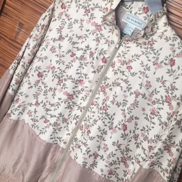 Silk Exchange Vintage Floral Bomber Jacket - Picture 2 of 3
